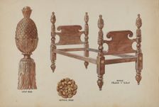 Bed, c. 1936. Creator: Otto E. Hake