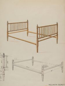 Bed, c. 1936. Creator: Wellington Blewett