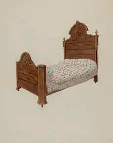 Bed, c. 1937. Creator: Dana Bartlett