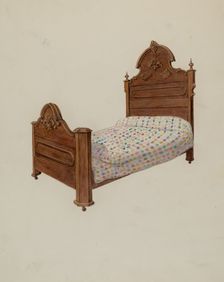 Bed, c. 1937. Creator: Dana Bartlett
