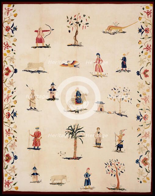 Bed Curtain, United States, c. 1720. Creator: Unknown.