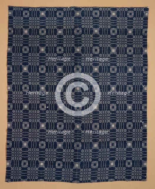 Bed Cover (Overshot Coverlet), about 1840. Creator: Unknown.