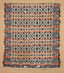 Bed Cover (Coverlet), 1850. Creators: Daniel Fisher, Levi Fisher