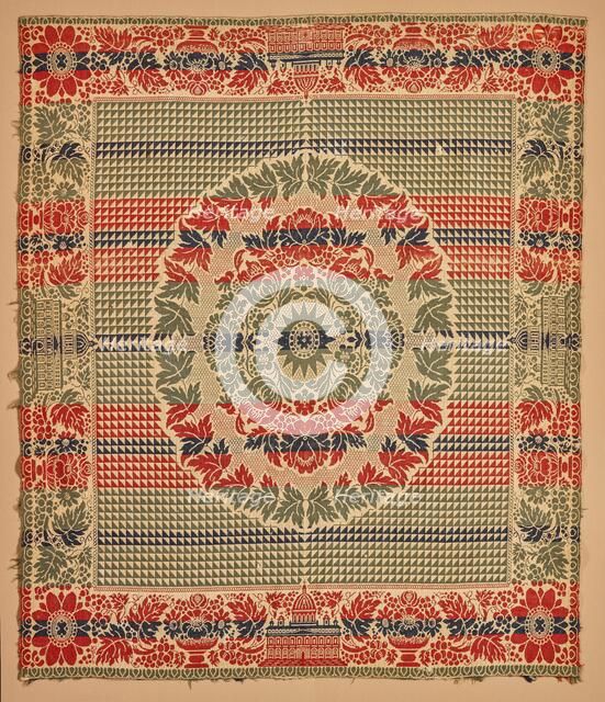Bed Cover (Coverlet), about 1860. Creator: Unknown.