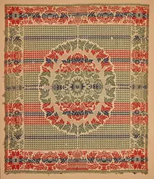Bed Cover (Coverlet), about 1860. Creator: Unknown