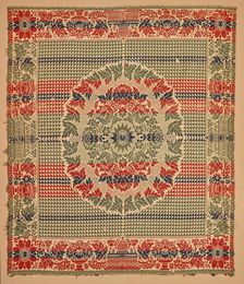 Bed Cover (Coverlet), about 1860. Creator: Unknown
