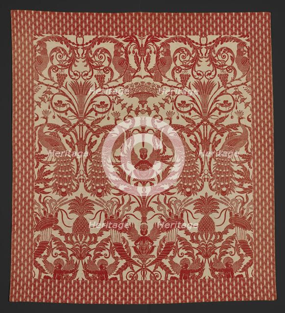 Bed Cover (Coverlet), about 1880. Creator: Unknown.