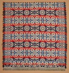 Bed Cover (Jacquard Coverlet), 1841. Creator: Peter Hartman