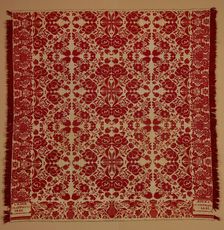 Bed Cover (Jacquard Coverlet), 1846. Creator: John R. Gebhart