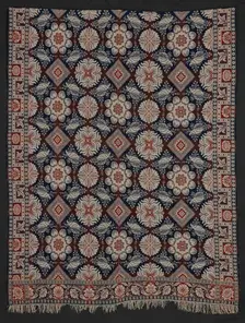Bed Cover (Jacquard Coverlet), 1846. Creators: John LaTourette, Sarah LaTourette