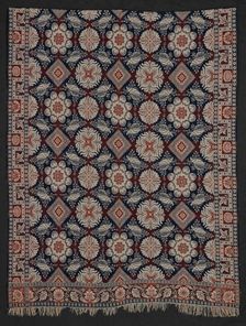 Bed Cover (Jacquard Coverlet), 1846. Creators: John LaTourette, Sarah LaTourette