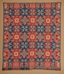 Bed Cover (Jacquard Coverlet), 1846. Creators: William Craig Sr., James Craig, William Craig Jr.