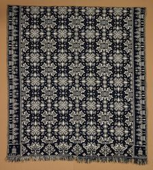 Bed Cover (Jacquard Coverlet), 1847. Creator: Charles Adolph