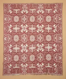 Bed Cover (Jacquard Coverlet), 1852. Creator: William Craig Jr.