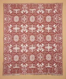 Bed Cover (Jacquard Coverlet), 1852. Creator: William Craig Jr.
