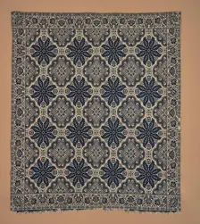 Bed Cover (Jacquard Coverlet), about 1840. Creator: John LaTourette