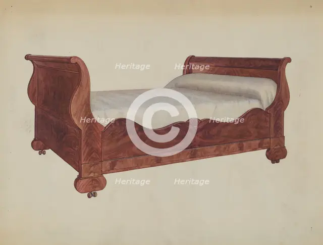 Bed Double, 1935/1942. Creator: Virginia Kennady.