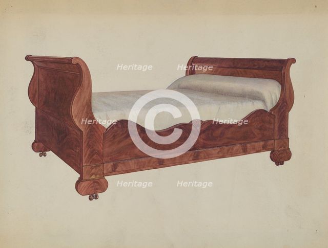 Bed Double, 1935/1942. Creator: Virginia Kennady.