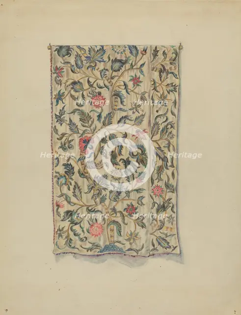 Bed Hanging, c. 1936. Creator: Mary Berner.