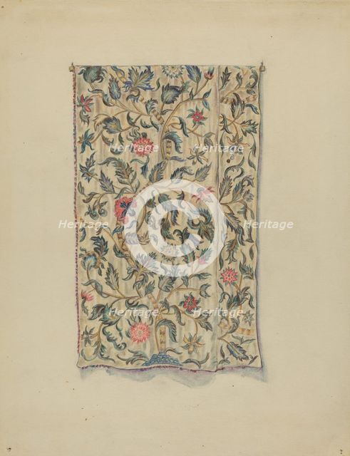 Bed Hanging, c. 1936. Creator: Mary Berner.
