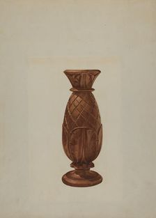 Bed Post Top, c. 1938. Creator: Henry Murphy