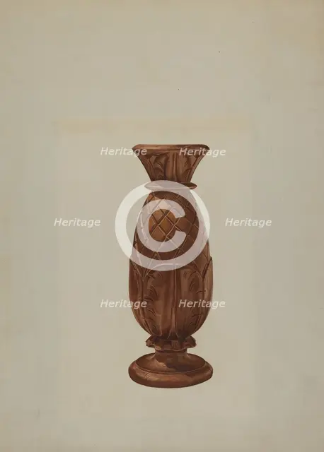 Bed Post Top, c. 1938. Creator: Henry Murphy.