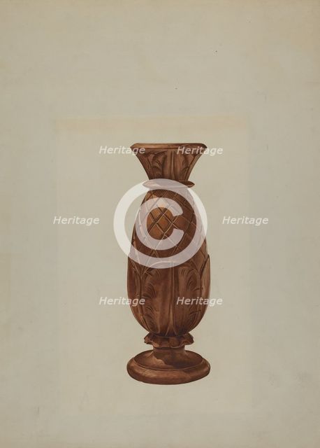 Bed Post Top, c. 1938. Creator: Henry Murphy.