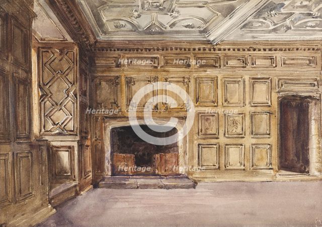Bed Room, Haddon Hall, 1830-45. Creator: David Cox the Elder.