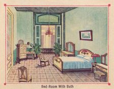 Bed-Room With Bath - Hotel Florida - Havana - Cuba c1910