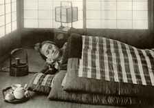 Bed-Time in Japan 1910. Creator: Herbert Ponting