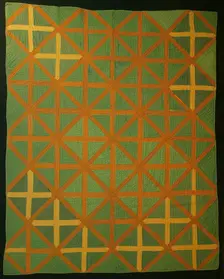 Bedcover ("Crossroads" Quilt), United States, 19th century. Creator: Unknown