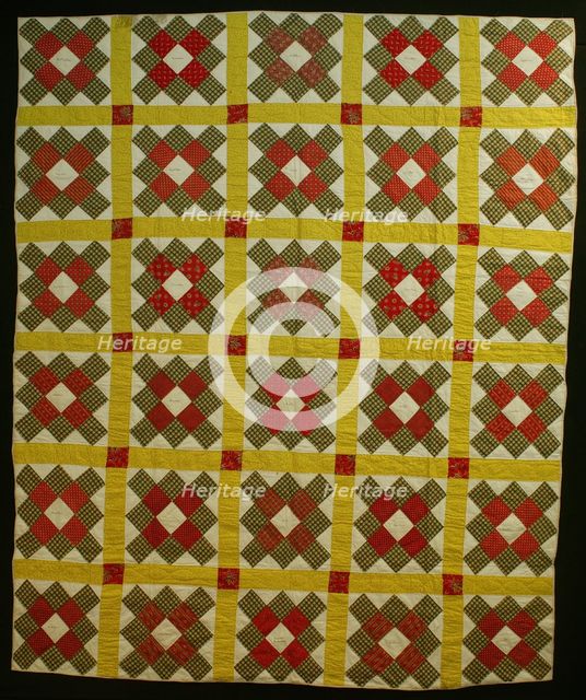 Bedcover ("Album Patch" or "Signature" Quilt), United States, 1847. Creator: Unknown.