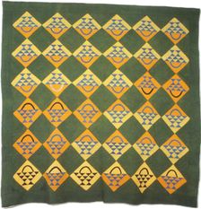 Bedcover (Basket Pattern Quilt), Southern Illinois, 1861. Creator: Mary Katharine Ashbrook Hill