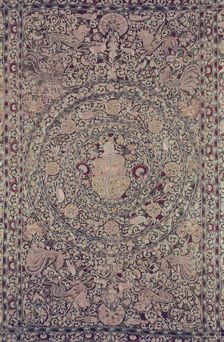 Bedcover Depicting the Five Senses, Portugal, 1675/1725. Creator: Unknown