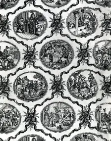 Bedcover, England, 1780s. Creator: William Hogarth