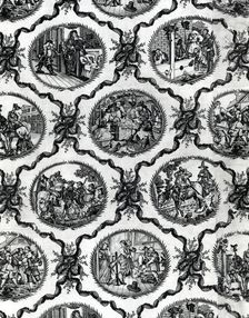Bedcover, England, 1780s. Creator: William Hogarth