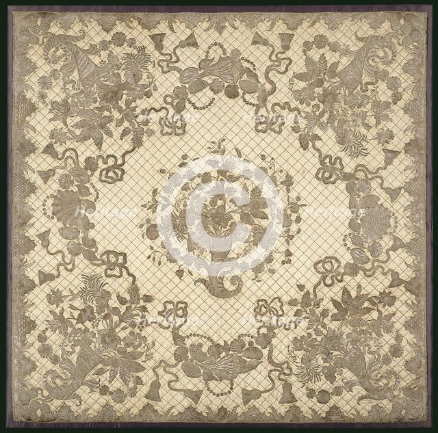 Bedcover, England, c. 1720/40. Creator: Unknown.