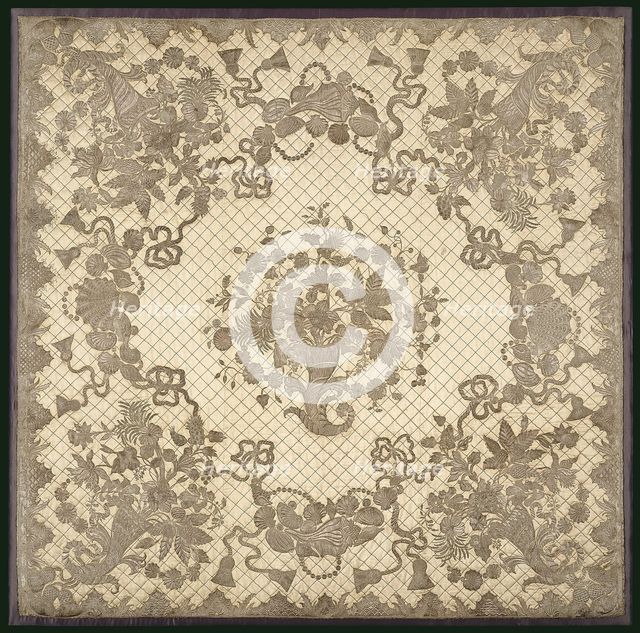 Bedcover, England, c. 1720/40. Creator: Unknown.