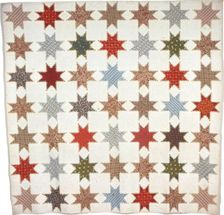 Bedcover (Feather-Edged Star Quilt), United States, 1845. Creator: Annie Maria Henkle
