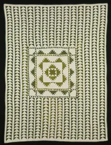 Bedcover ("Flying Geese" Quilt), United States, 19th century. Creator: Unknown