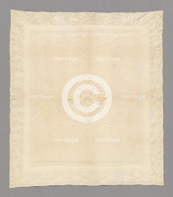 Bedcover, France, 1825/75. Creator: Unknown.