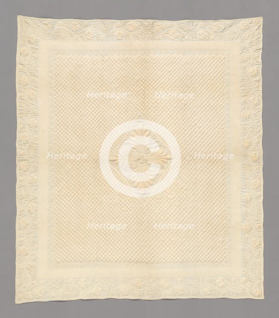 Bedcover, France, 1825/75. Creator: Unknown.
