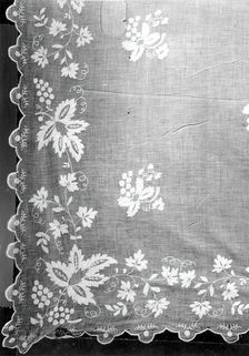 Bedcover, France, 19th century. Creator: Unknown