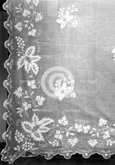 Bedcover, France, 19th century. Creator: Unknown.