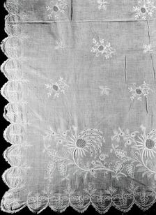 Bedcover, France, 19th century. Creator: Unknown