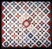 Bedcover (Friendship Quilt) (Unfinished), United States, 1848. Creator: Unknown