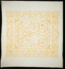 Bedcover in the Arts and Crafts Style, England, Early 20th century (based on 17th-century... Creator: Unknown