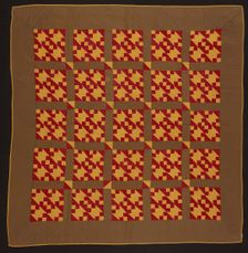 Bedcover (Jacobs Ladder quilt), United States, 19th century. Creator: Unknown
