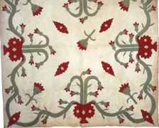 Bedcover, Ohio, 1855. IMAGE QUALITY? Creator: Harden, Sarah J