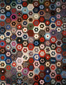 Bedcover (Mosaic or Honeycomb Quilt), United States, 1875/80. Creator: Unknown